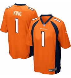 Men's Nike Denver Broncos #1 Marquette King Game Orange Team Color NFL Jersey