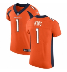 Men's Nike Denver Broncos #1 Marquette King Orange Team Color Vapor Untouchable Elite Player NFL Jersey