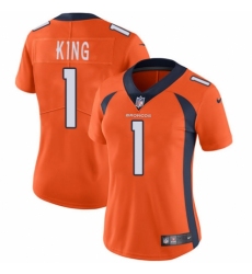 Women's Nike Denver Broncos #1 Marquette King Orange Team Color Vapor Untouchable Elite Player NFL Jersey