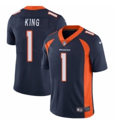 Youth Nike Denver Broncos #1 Marquette King Navy Blue Alternate Vapor Untouchable Limited Player NFL Jersey
