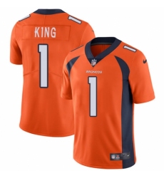 Youth Nike Denver Broncos #1 Marquette King Orange Team Color Vapor Untouchable Elite Player NFL Jersey