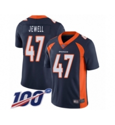 Men's Denver Broncos #47 Josey Jewell Navy Blue Alternate Vapor Untouchable Limited Player 100th Season Football Jersey