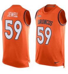 Men's Nike Denver Broncos #59 Josey Jewell Limited Orange Player Name & Number Tank Top NFL Jersey