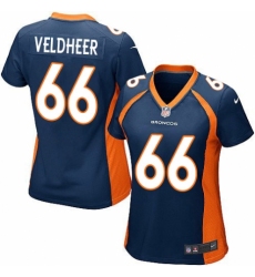 Women's Nike Denver Broncos #66 Jared Veldheer Game Navy Blue Alternate NFL Jersey