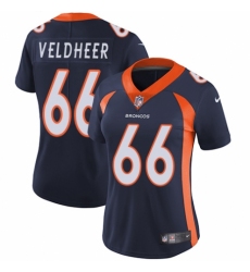Women's Nike Denver Broncos #66 Jared Veldheer Navy Blue Alternate Vapor Untouchable Limited Player NFL Jersey