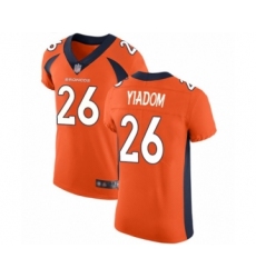 Men's Denver Broncos #26 Isaac Yiadom Orange Team Color Vapor Untouchable Elite Player Football Jersey
