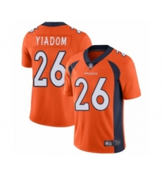 Men's Denver Broncos #26 Isaac Yiadom Orange Team Color Vapor Untouchable Limited Player Football Jersey