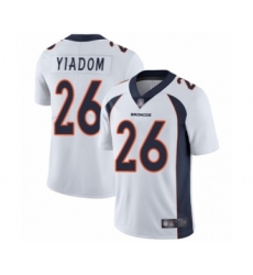 Men's Denver Broncos #26 Isaac Yiadom White Vapor Untouchable Limited Player Football Jersey