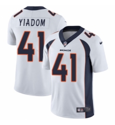 Men's Nike Denver Broncos #41 Isaac Yiadom White Vapor Untouchable Limited Player NFL Jersey