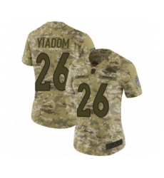 Women's Denver Broncos #26 Isaac Yiadom Limited Camo 2018 Salute to Service Football Jersey