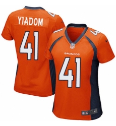 Women's Nike Denver Broncos #41 Isaac Yiadom Game Orange Team Color NFL Jersey