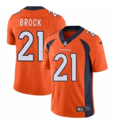 Men's Nike Denver Broncos #21 Tramaine Brock Orange Team Color Vapor Untouchable Limited Player NFL Jersey
