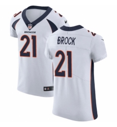 Men's Nike Denver Broncos #21 Tramaine Brock White Vapor Untouchable Elite Player NFL Jersey