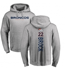 NFL Nike Denver Broncos #22 Tramaine Brock Ash Backer Pullover Hoodie