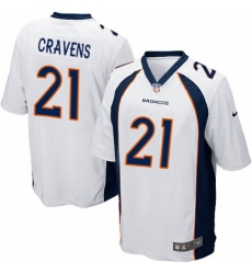 Men's Nike Denver Broncos #21 Su'a Cravens Game White NFL Jersey