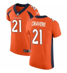 Men's Nike Denver Broncos #21 Su'a Cravens Orange Team Color Vapor Untouchable Elite Player NFL Jersey