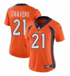 Women's Nike Denver Broncos #21 Su'a Cravens Orange Team Color Vapor Untouchable Elite Player NFL Jersey