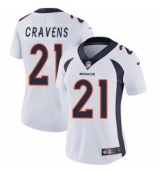 Women's Nike Denver Broncos #21 Su'a Cravens White Vapor Untouchable Elite Player NFL Jersey