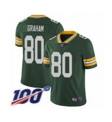 Men's Green Bay Packers #80 Jimmy Graham Green Team Color Vapor Untouchable Limited Player 100th Season Football Jersey