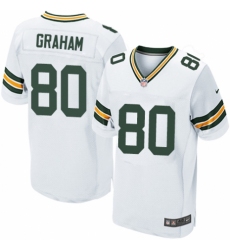 Men's Nike Green Bay Packers #80 Jimmy Graham Elite White NFL Jersey