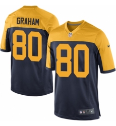 Men's Nike Green Bay Packers #80 Jimmy Graham Game Navy Blue Alternate NFL Jersey