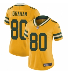 Women's Nike Green Bay Packers #80 Jimmy Graham Limited Gold Rush Vapor Untouchable NFL Jersey