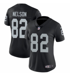 Women's Nike Oakland Raiders #82 Jordy Nelson Black Team Color Vapor Untouchable Limited Player NFL Jersey