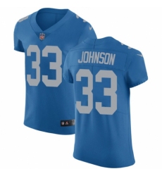 Men's Nike Detroit Lions #33 Kerryon Johnson Blue Alternate Vapor Untouchable Elite Player NFL Jersey