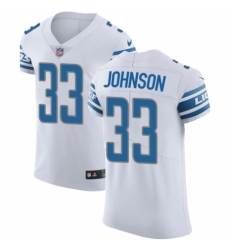 Men's Nike Detroit Lions #33 Kerryon Johnson White Vapor Untouchable Elite Player NFL Jersey