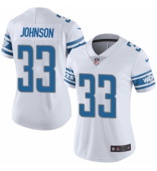 Women's Nike Detroit Lions #33 Kerryon Johnson White Vapor Untouchable Elite Player NFL Jersey