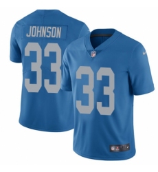 Youth Nike Detroit Lions #33 Kerryon Johnson Blue Alternate Vapor Untouchable Limited Player NFL Jersey