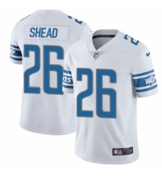 Women's Nike Detroit Lions #26 DeShawn Shead White Vapor Untouchable Elite Player NFL Jersey