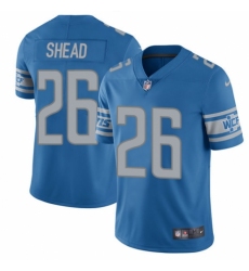 Youth Nike Detroit Lions #26 DeShawn Shead Blue Team Color Vapor Untouchable Limited Player NFL Jersey
