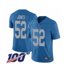 Men's Detroit Lions #52 Christian Jones Blue Alternate Vapor Untouchable Limited Player 100th Season Football Jersey