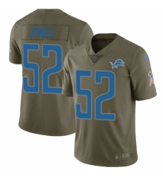 Youth Nike Detroit Lions #52 Christian Jones Limited Olive 2017 Salute to Service NFL Jersey