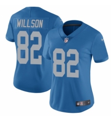 Women's Nike Detroit Lions #82 Luke Willson Blue Alternate Vapor Untouchable Limited Player NFL Jersey