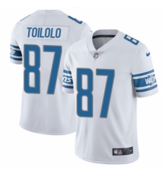 Youth Nike Detroit Lions #87 Levine Toilolo White Vapor Untouchable Limited Player NFL Jersey