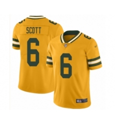 Men's Green Bay Packers #6 JK Scott Limited Gold Inverted Legend Football Jersey