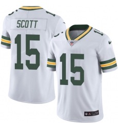 Men's Nike Green Bay Packers #15 JK Scott White Vapor Untouchable Limited Player NFL Jersey