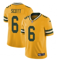 Men's Nike Green Bay Packers #6 JK Scott Limited Gold Rush Vapor Untouchable NFL Jersey
