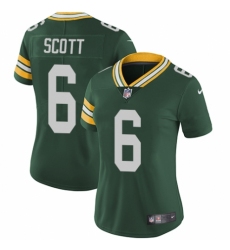 Women's Nike Green Bay Packers #6 JK Scott Green Team Color Vapor Untouchable Limited Player NFL Jersey