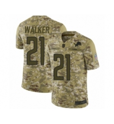Men's Detroit Lions #21 Tracy Walker Limited Camo 2018 Salute to Service Football Jersey