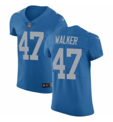 Men's Nike Detroit Lions #47 Tracy Walker Blue Alternate Vapor Untouchable Elite Player NFL Jersey