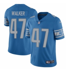 Men's Nike Detroit Lions #47 Tracy Walker Blue Team Color Vapor Untouchable Limited Player NFL Jersey