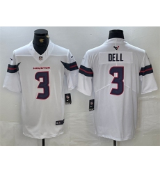 Men's Houston Texans #3 Tank Dell White Vapor Untouchable Stitched Football Jersey