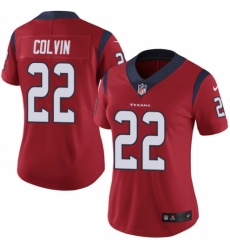 Women's Nike Houston Texans #22 Aaron Colvin Red Alternate Vapor Untouchable Elite Player NFL Jersey