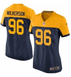 Women's Nike Green Bay Packers #96 Muhammad Wilkerson Game Navy Blue Alternate NFL Jersey