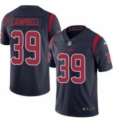 Men's Nike Houston Texans #39 Ibraheim Campbell Elite Navy Blue Rush Vapor Untouchable NFL Jersey