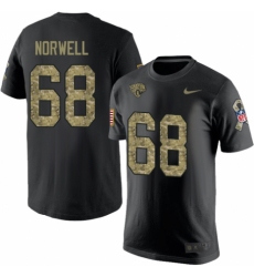 NFL Men's Nike Jacksonville Jaguars #68 Andrew Norwell Black Camo Salute to Service T-Shirt