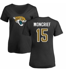 NFL Women's Nike Jacksonville Jaguars #15 Donte Moncrief Black Name & Number Logo Slim Fit T-Shirt